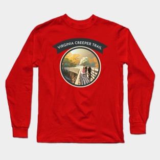 Cozy Autumnal Vibes at Virginia Creeper Trail Backpacker Camp Life Long Sleeve T-Shirt